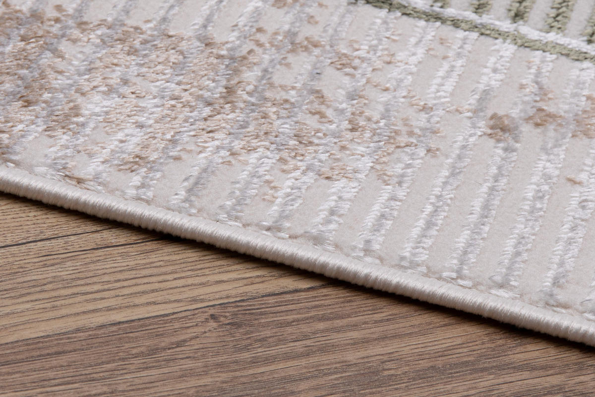 TEPPICH CRYSTAL Grau Grün 80/150 cm - Grau/Grün, Textil (80/150cm) - Tapiso