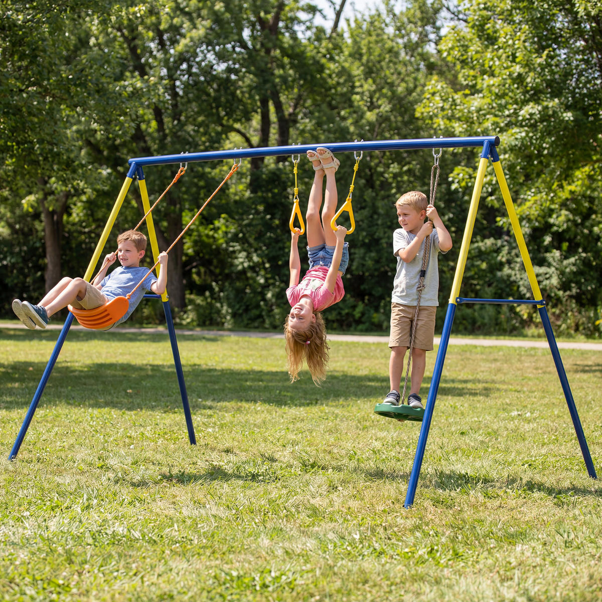 SCHAUKELGESTELL Stahl Mehrfarbig - Blau, Metall (160/285cm) - AIYAPLAY