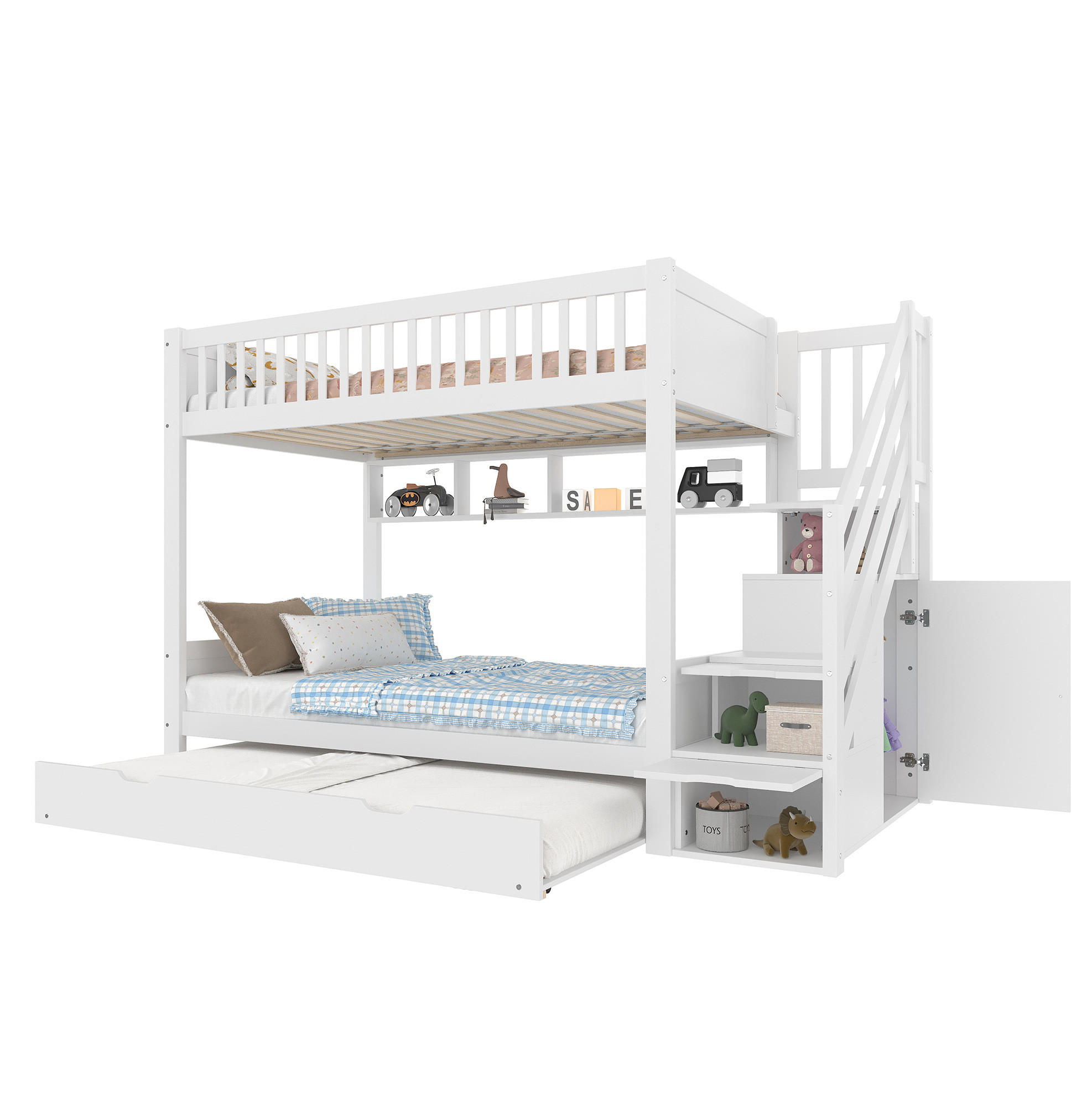 Beauniv Etagenbett Weiß 90x200 cm