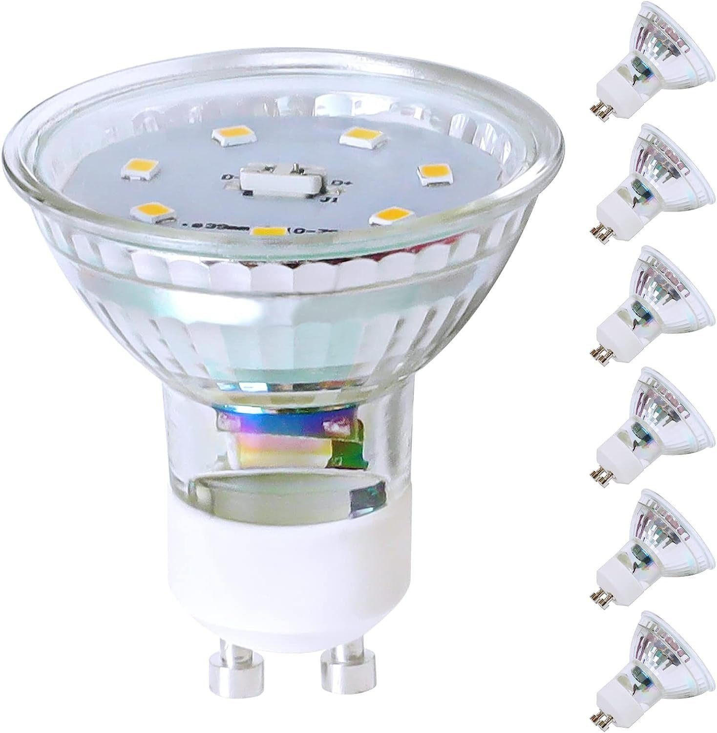 LED žárovky Andrews II 5/5,5/5,5 cm (sada 6 ks) - bílá, sklo (5.5/5.5cm) - Nettlife