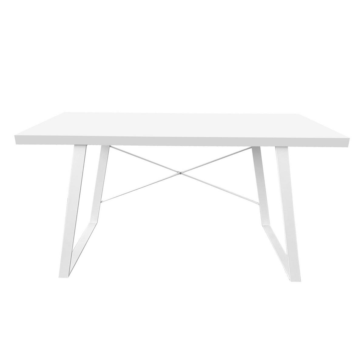 SCHREIBTISCH INDUSTRIAL Weiß - Weiß, Metall (140/60/75cm) - SVITA