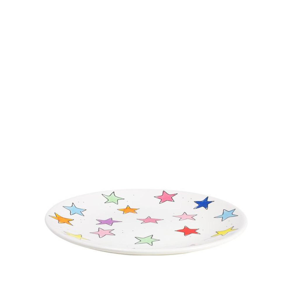 FRÜHSTÜCKSTELLER Stern in Bunt - 22cm - Multicolor, Keramik (21.8/21.8/2.5cm) - Blond Amsterdam