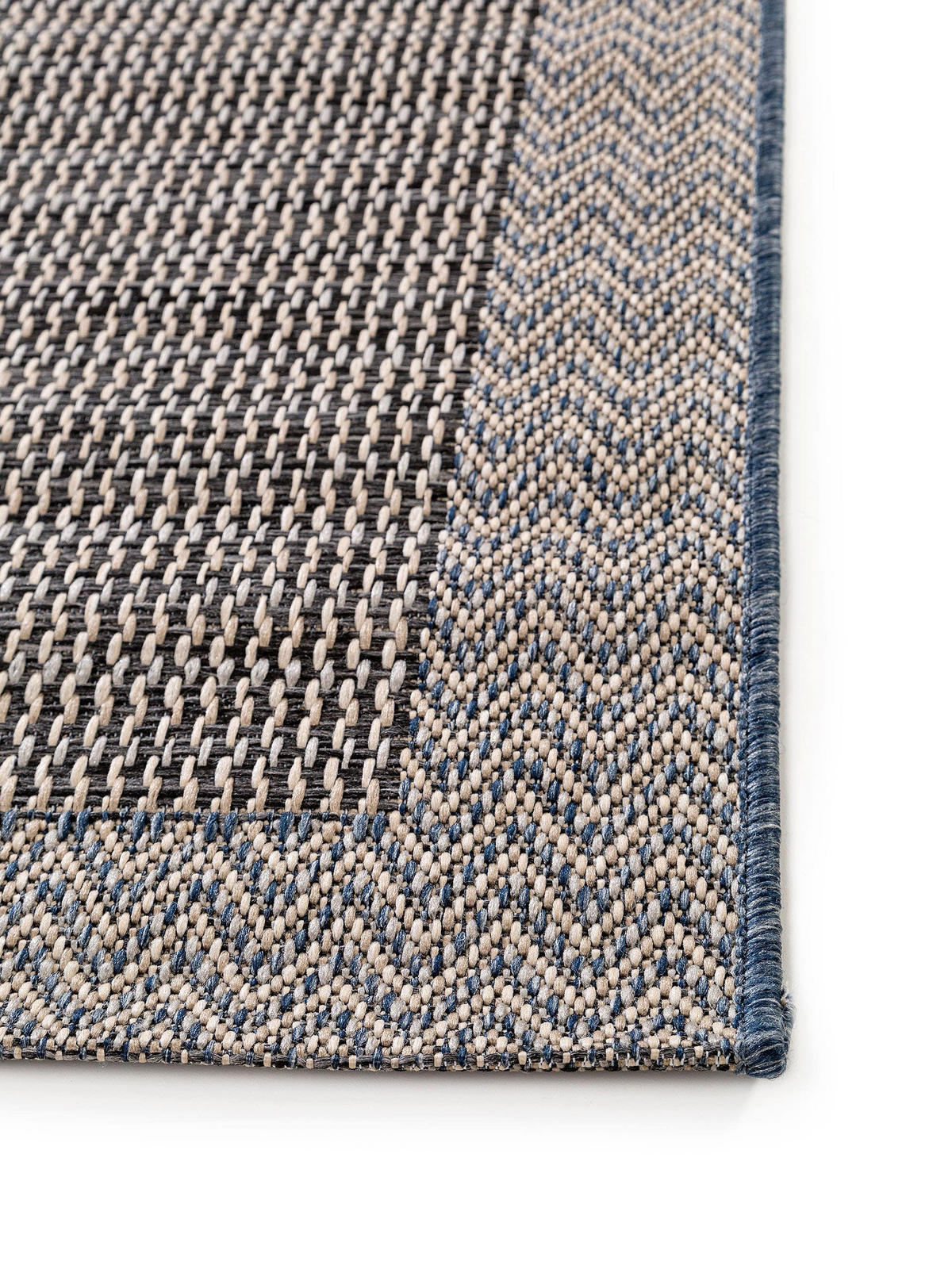 OUTDOORLÄUFER River Beige/Blau 67x240 cm - Beige, Textil (67/240cm) - benuta Nest