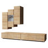 WOHNWAND Kossana 11 Goldene Eiche 300/142/43 cm Design - Hellbraun, Holzwerkstoff/Kunststoff (300/142/43cm) - AX Living