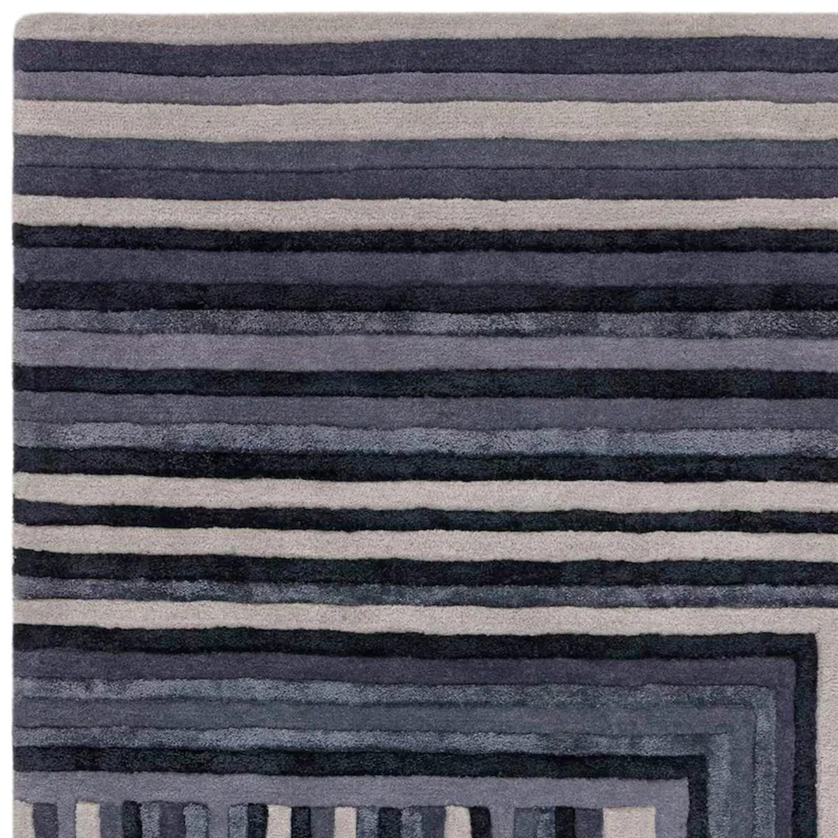 TEPPICH Moderner aus Wolle für Wohn- und Schlafzimmer NETO Blau 200 x 300 cm - Blau, Naturmaterialien (200/300cm) - Novatrend
