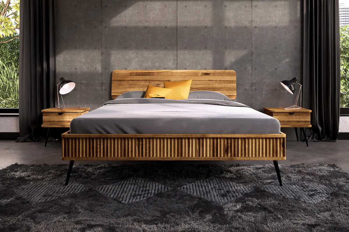 BETT LINA 2 90x190 Kernbuche - Kernbuche, Holz (90/190cm) - byoak