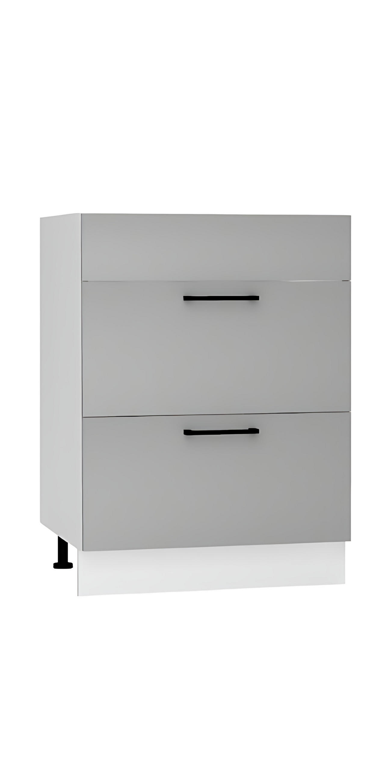 UNTERSCHRANK D60PC S/2 - Morvex - Stilvolles Design - Grau, Holz/Metall (60/82/52.4cm) - ROYAL24_MARKT