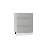 UNTERSCHRANK D60PC S/2 - Morvex - Stilvolles Design - Grau, Holz/Metall (60/82/52.4cm) - ROYAL24_MARKT