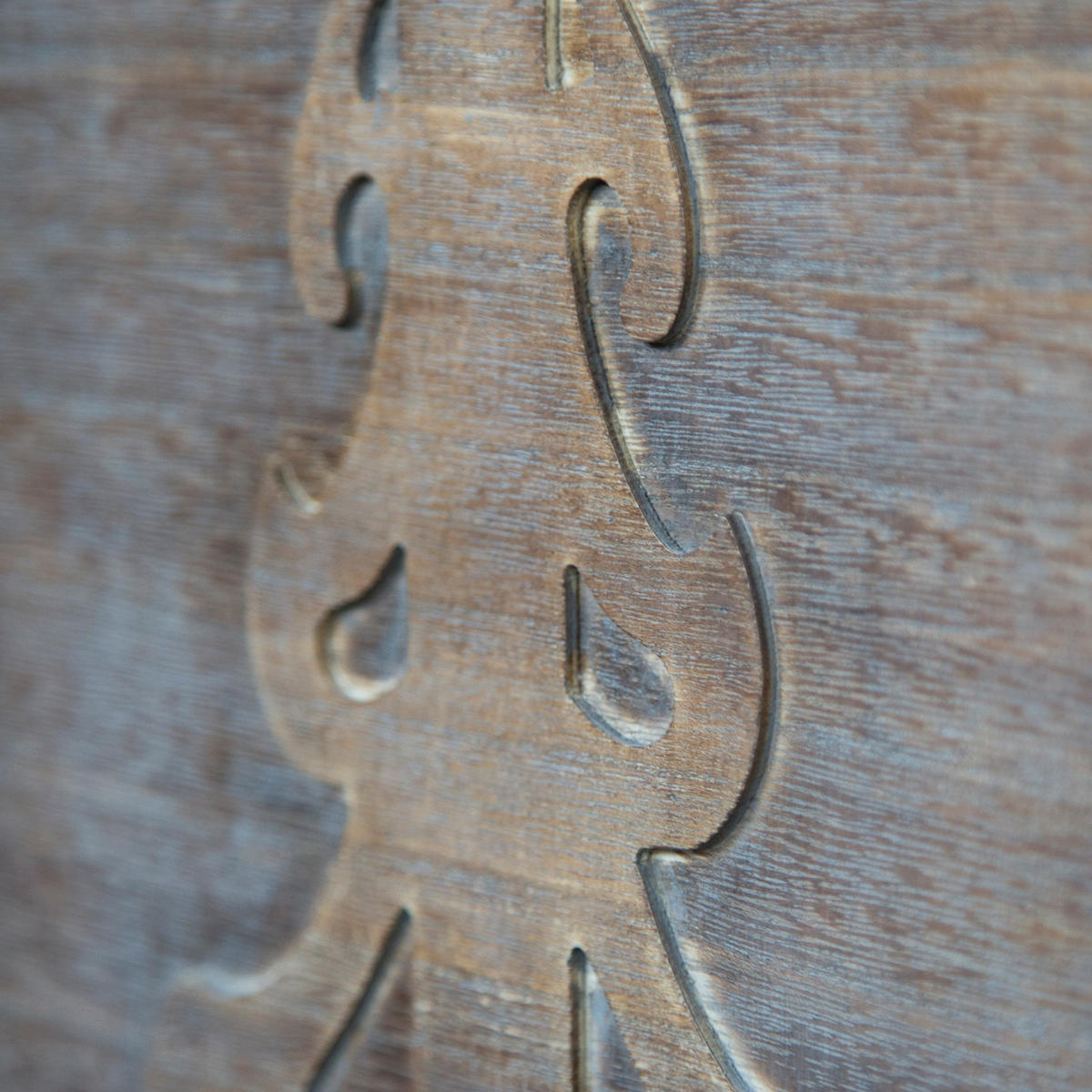 PARAVENT 3-tlg. 120/170 cm Braun Holzverzierung - Braun, Holz (120/170/2cm) - Homestyle4u