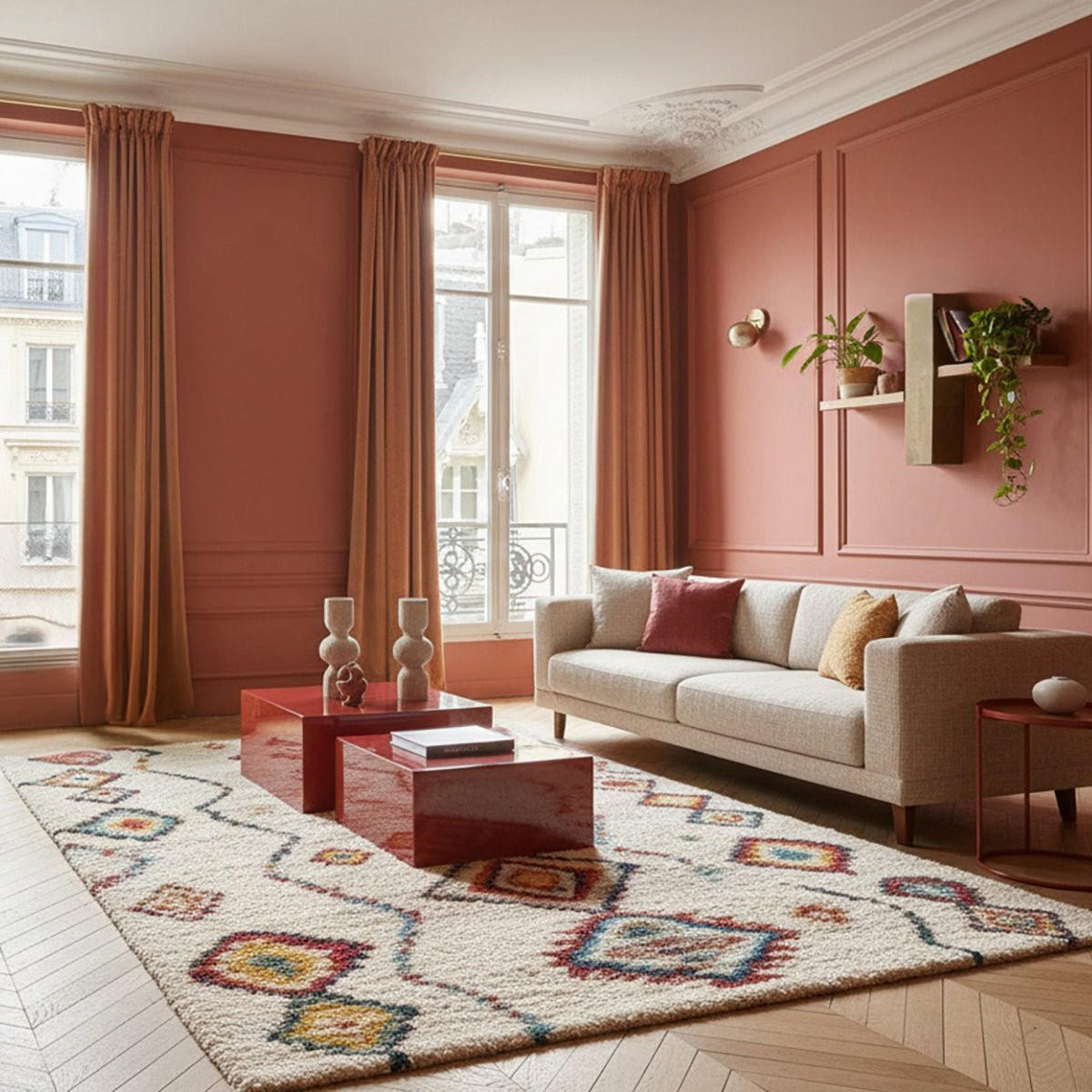 TEPPICH dick bequem mehrfarbig - Multicolor, Textil (120/170cm) - AFK Living