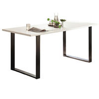ESSTISCH weiß Pinie, anthrazit Landhaus, Küchentisch 180 x 80 cm - Anthrazit/Weiß, Holzwerkstoff/Metall (180/80/76cm) - Furn.Design