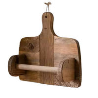 KÜCHENPAPIERHALTER, Holz,Dunkelbraun, 33 x 34 cm - Braun, Holz (33/12/34cm) - Authentics