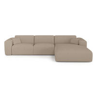 ECKSOFA RECHTS SCHLAFSOFA Steinbock Taupe 280cm - Taupe, Textil (280/165cm) - Sia Home