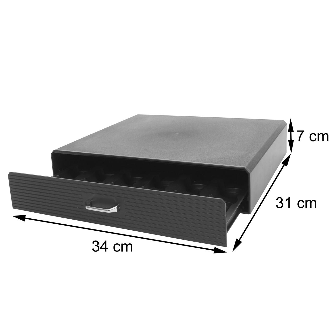 MONITORERHÖHUNG Schwarz - Schwarz, Kunststoff (31/34/7cm) - MCW