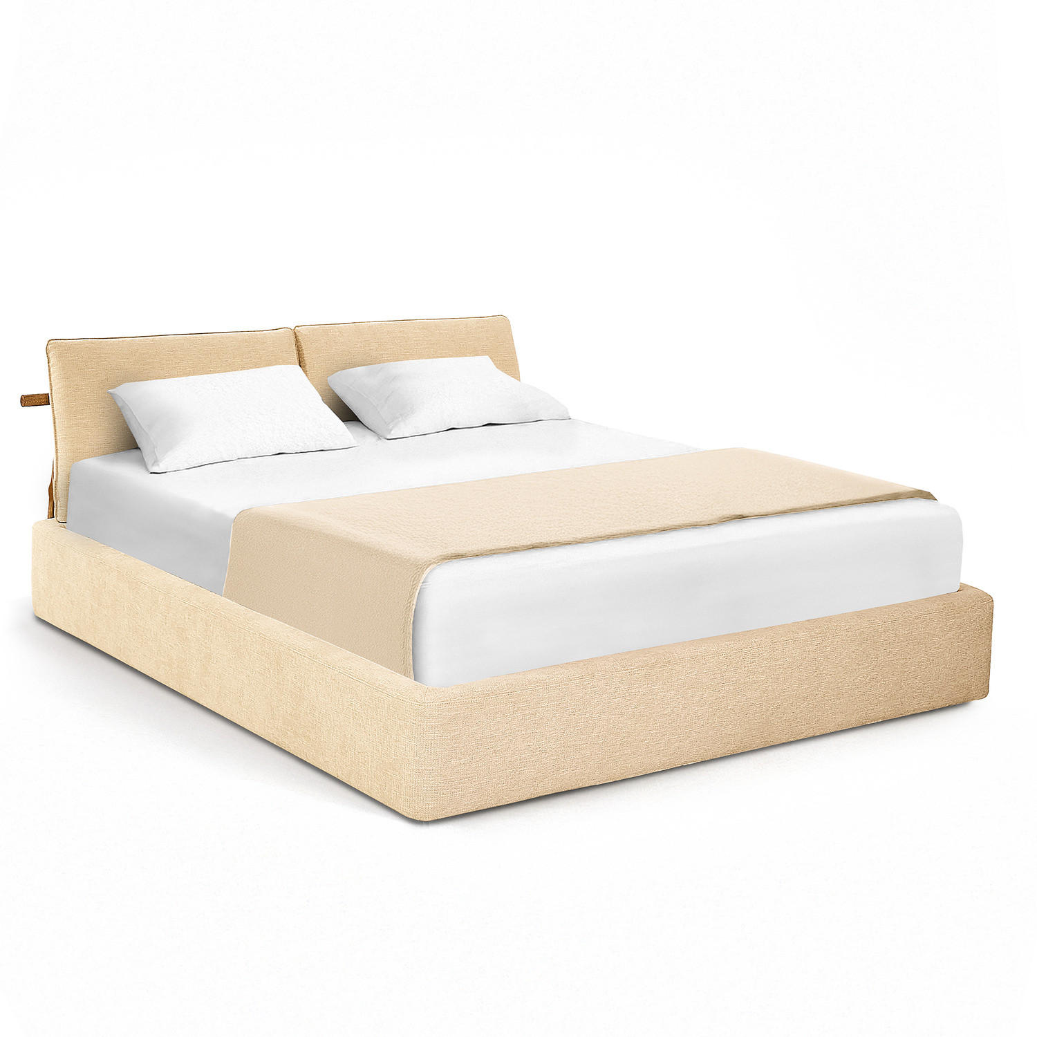 POLSTERBETT - Creme, Textil (140/200cm) - home24