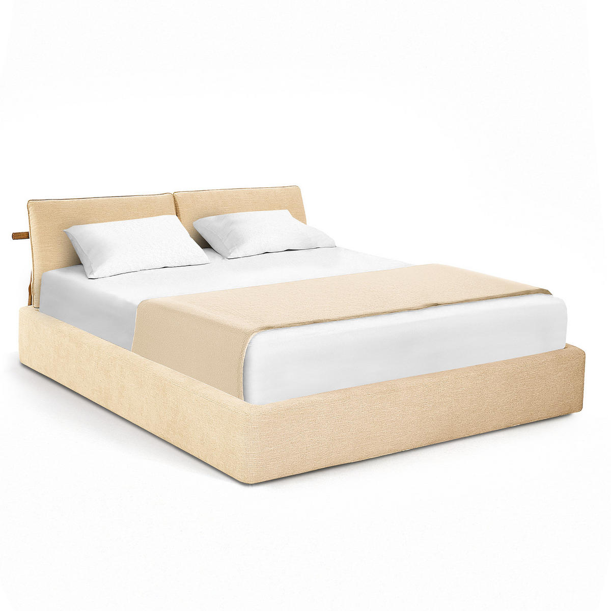 POLSTERBETT - Creme, Textil (140/200cm) - home24