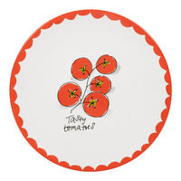 FRÜHSTÜCKSTELLER Leckere Tomaten in Rot - 22cm - Rot, Keramik (21.8/21.8/2.5cm) - Blond Amsterdam