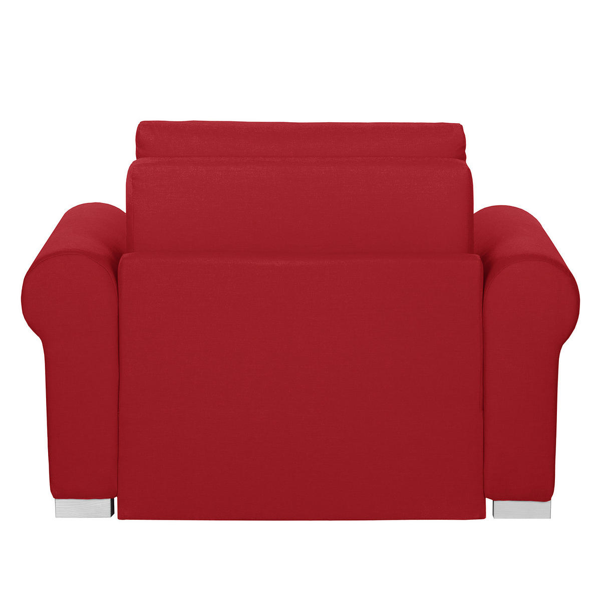 SCHLAFSOFA mit Husse - Silberfarben/Rot, Textil (125/90/90cm) - home24