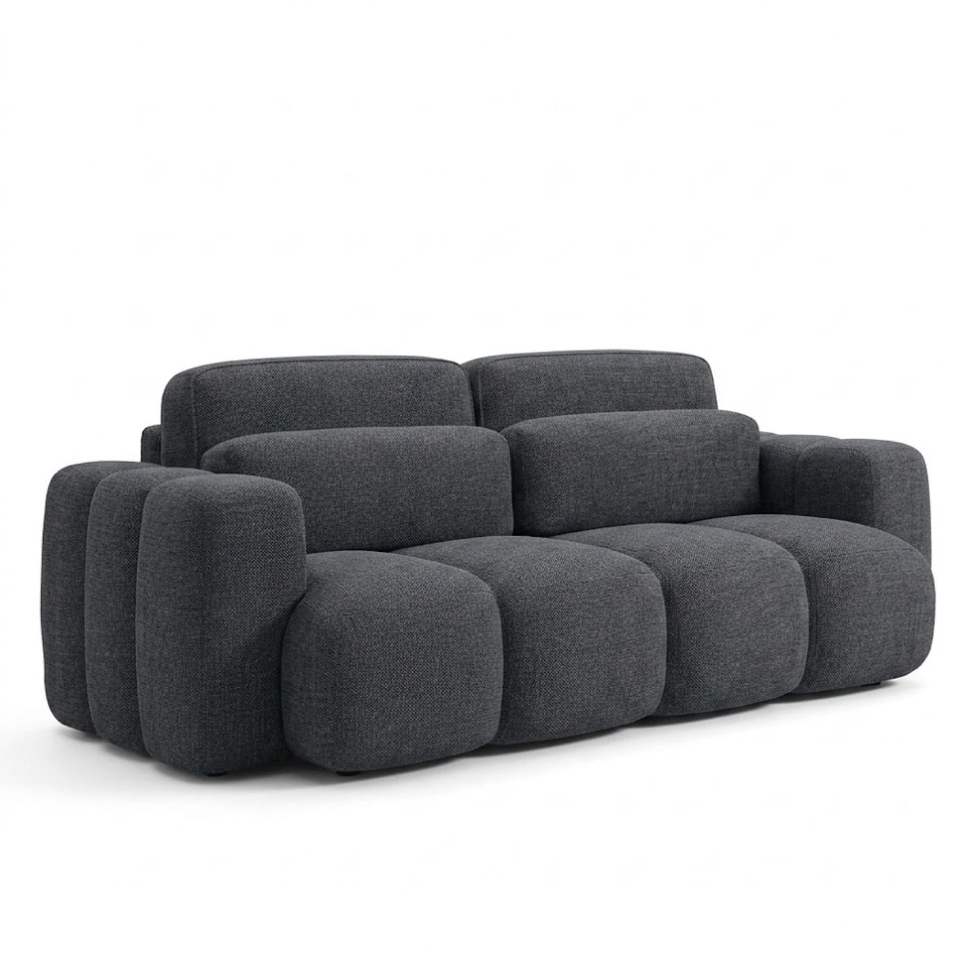 BOXSPRINGSOFA 275x90x110 cm mit Bettkasten, BLOOM, Mit DL-Ausklappsystem, Schwarz - Schwarz, Kunststoff (275/90/110cm) - Trada
