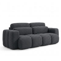 BOXSPRINGSOFA 275x90x110 cm mit Bettkasten, BLOOM, Mit DL-Ausklappsystem, Schwarz - Schwarz, Kunststoff (275/90/110cm) - Trada