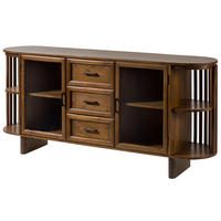 SIDEBOARD Akazie 175x40x80 natur lackiert MADRID #55 - Braun, Holz (175/80/40cm) - Massivmoebel24