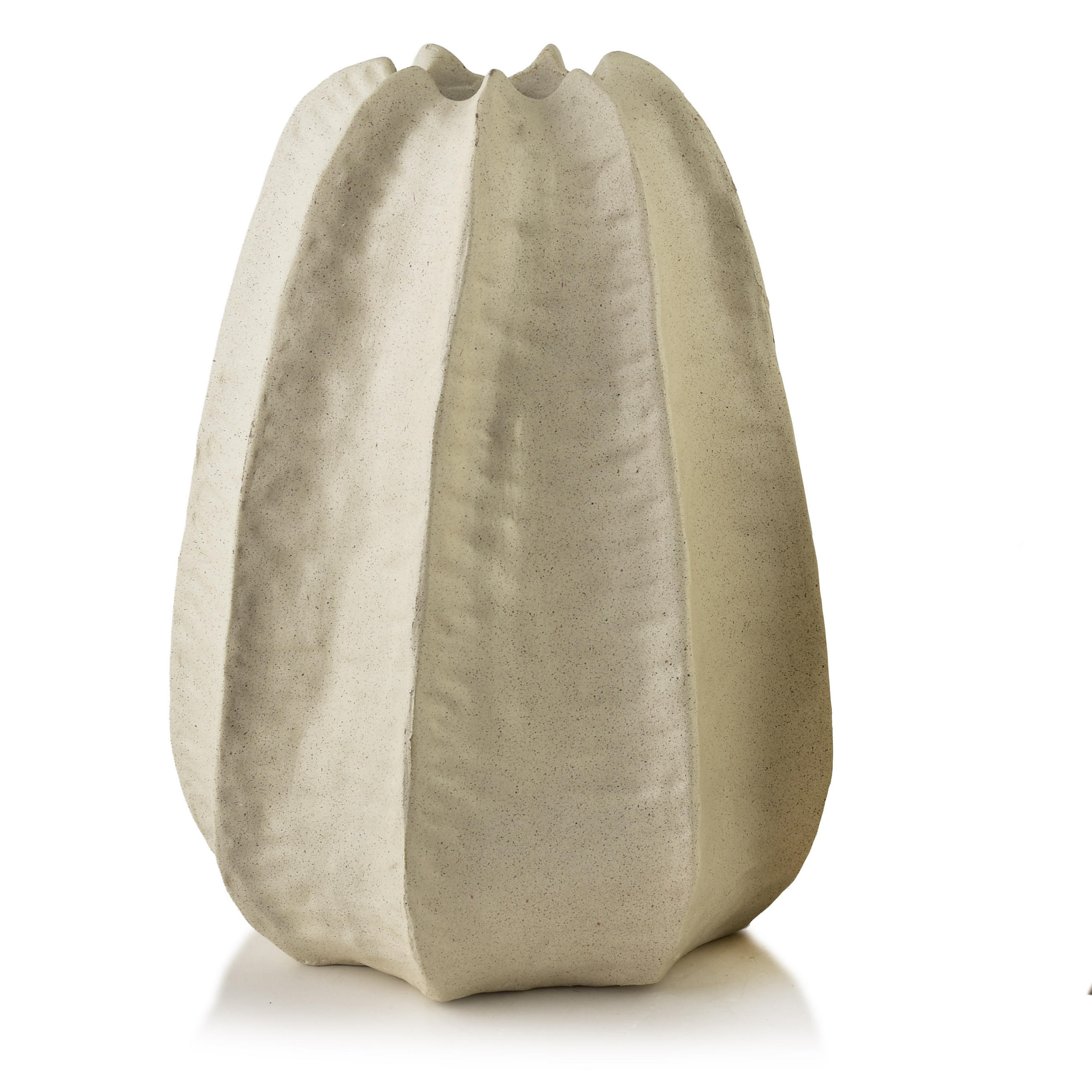 VASE Manon 20/29cm Poliresin - Beige, Kunststoff (32cm) - Mondex