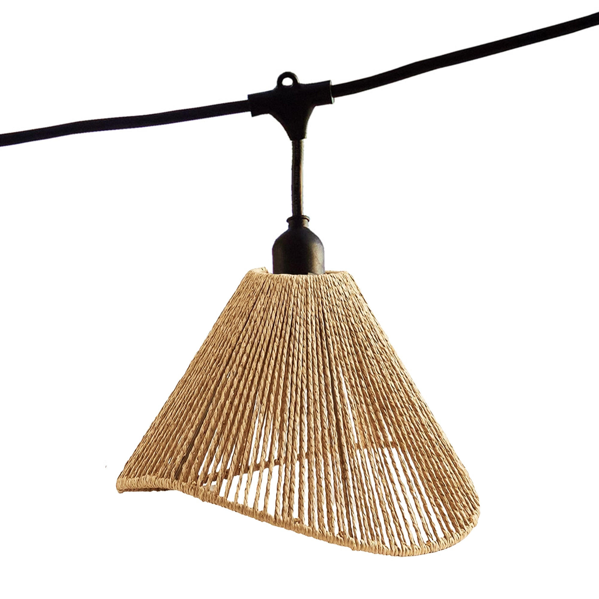 LICHTERKETTE RAFFY beige - Beige, Naturmaterialien (600cm) - Lumisky