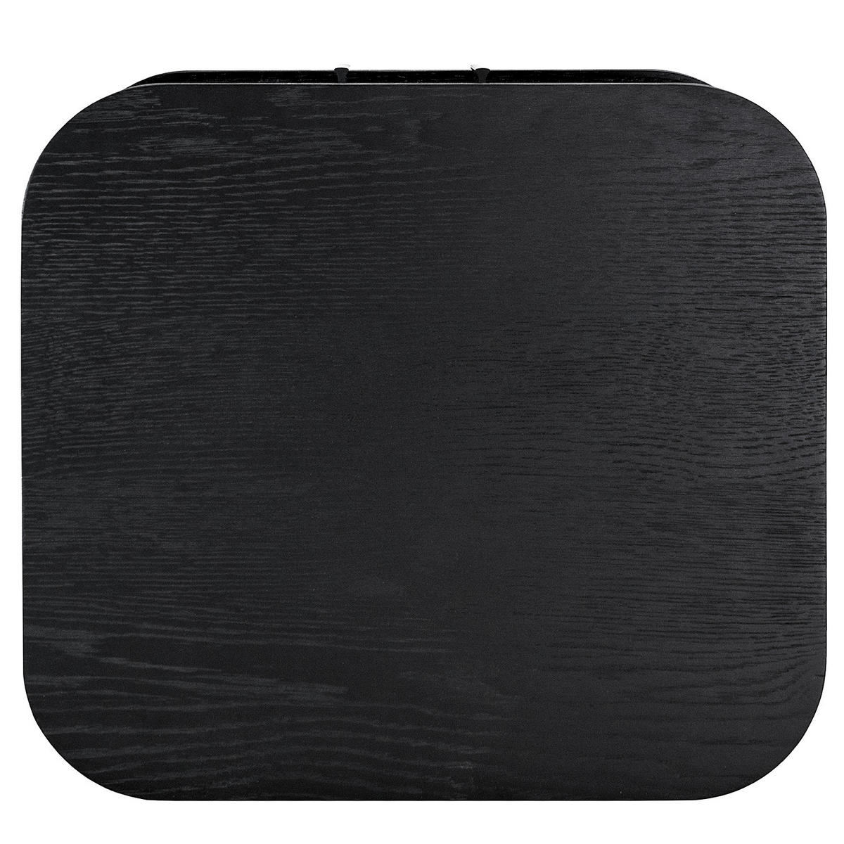 NACHTKOMMODE - MDF / Metall - Eiche - Eichefarben/Schwarz, Holzwerkstoff/Metall (45/55/40cm) - home24