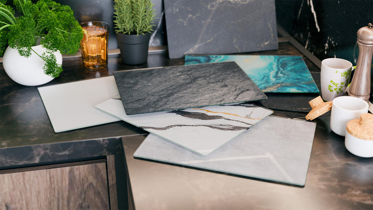 GLAS Herdabdeckplatte Schneidebrett SCHWARZ CLASSIC BLACK 30x40 cm - Schwarz, Glas (30/40/0.6cm) - ALLboards