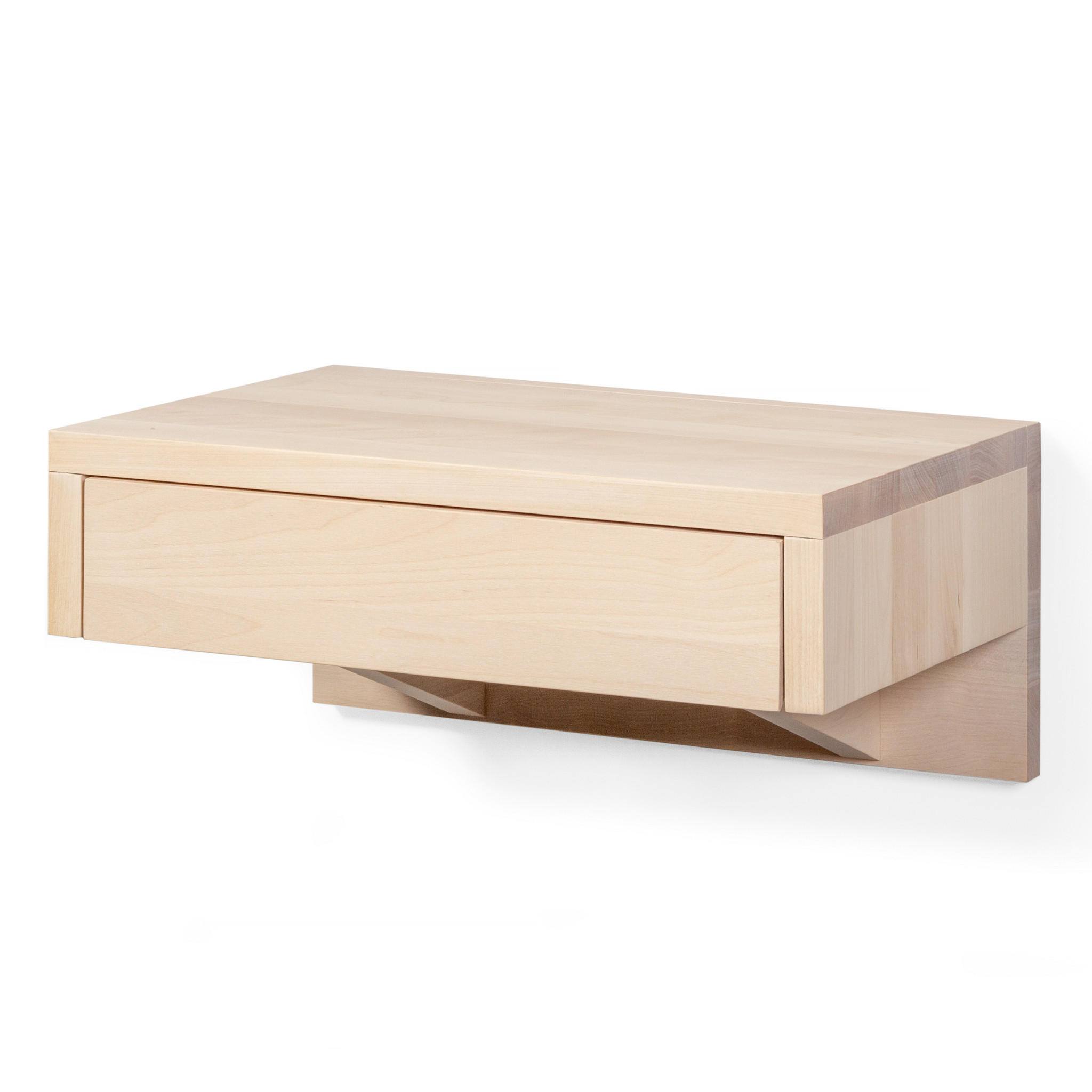 NACHTTISCH Bo, weiße Birke, 30/40/18 cm - Weiß, Holz (40/18/30cm) - WOODEK