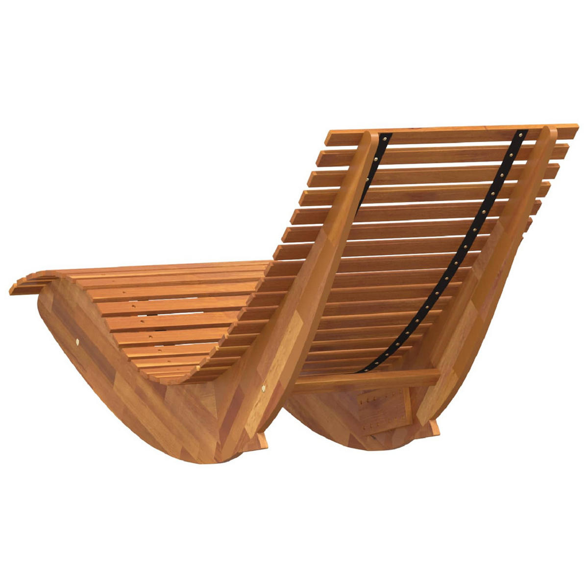 SCHAUKELSTÜHLE, Sonnenliegen, 149/60/86 cm, aus Akazienholz, 2er-Set - Braun, Holz (60/86/149cm) - vidaXL