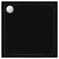 ACRYL Duschwanne Rea Savoy Black 80x80 Gebürstete Gold Abdeckung - Schwarz, Keramik (80/6/80cm) - REA