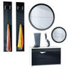 GARDEROBE Espoo Schwarz Hochglanz - Schwarz Hochglanz, Holzwerkstoff (200/200/33cm) - Vladon