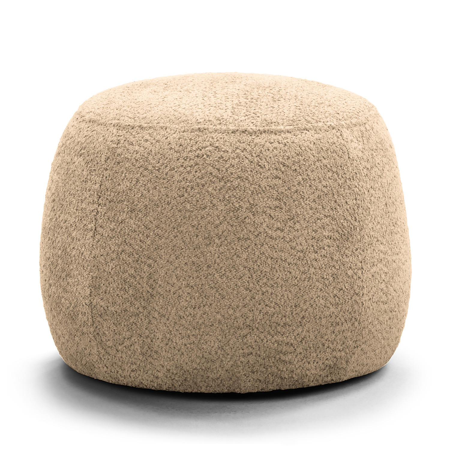 POLSTERHOCKER - Sandfarben/Schwarz, Textil (59/45/59cm) - home24