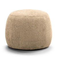 POLSTERHOCKER - Sandfarben/Schwarz, Textil (59/45/59cm) - home24