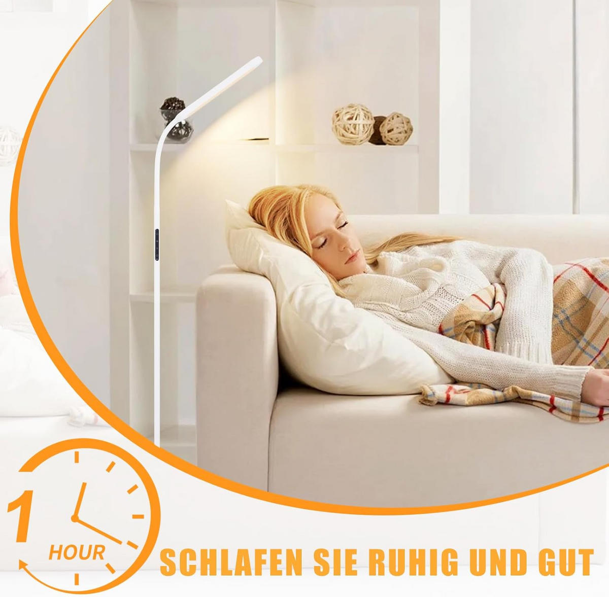 STEHLAMPE Flamar 6.0/137.1/6.0 cm - Weiß, Metall (6/6/137.1cm) - ZMH