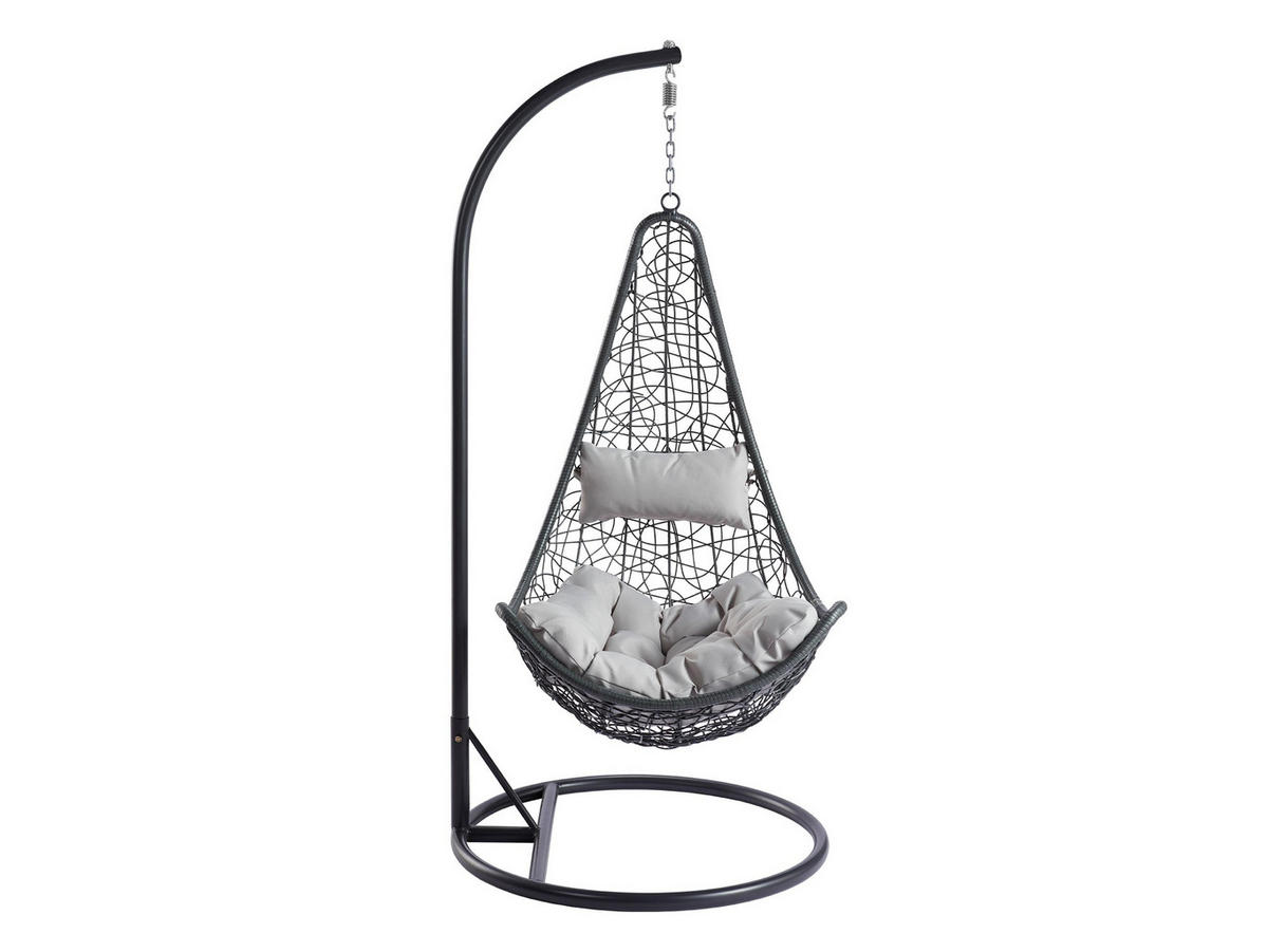 HÄNGESESSEL Boho - Grau, Metall (95/195/95cm) - MIRJAN24