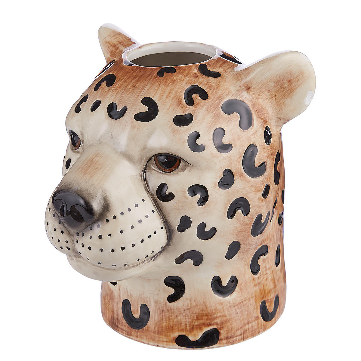 VASE Leo - Braun, Keramik (18cm) - Butlers