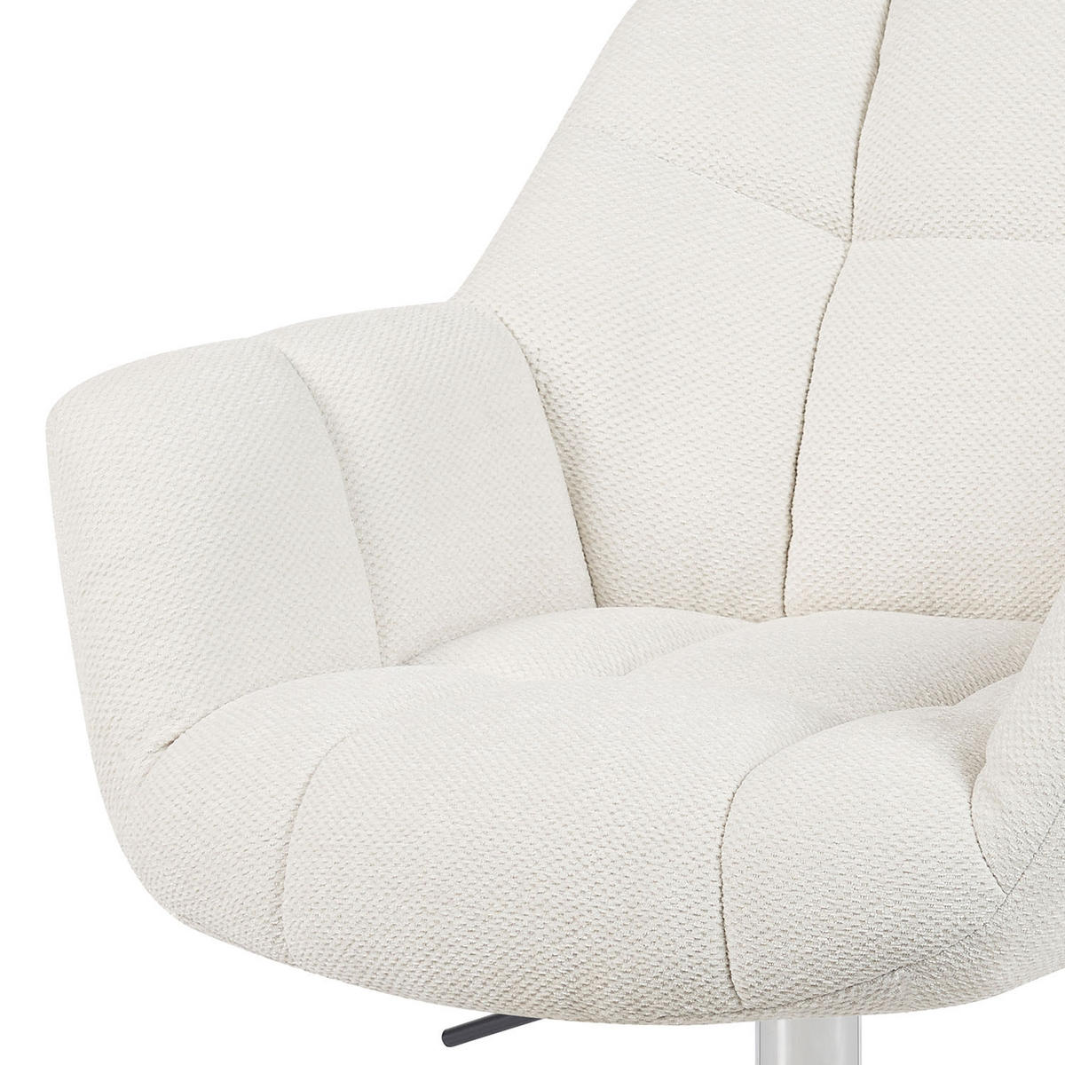 BÜROSTUHL Mika-Nio - Chromfarben/Creme, Textil/Metall (65/78/66cm) - DUBI Möbel