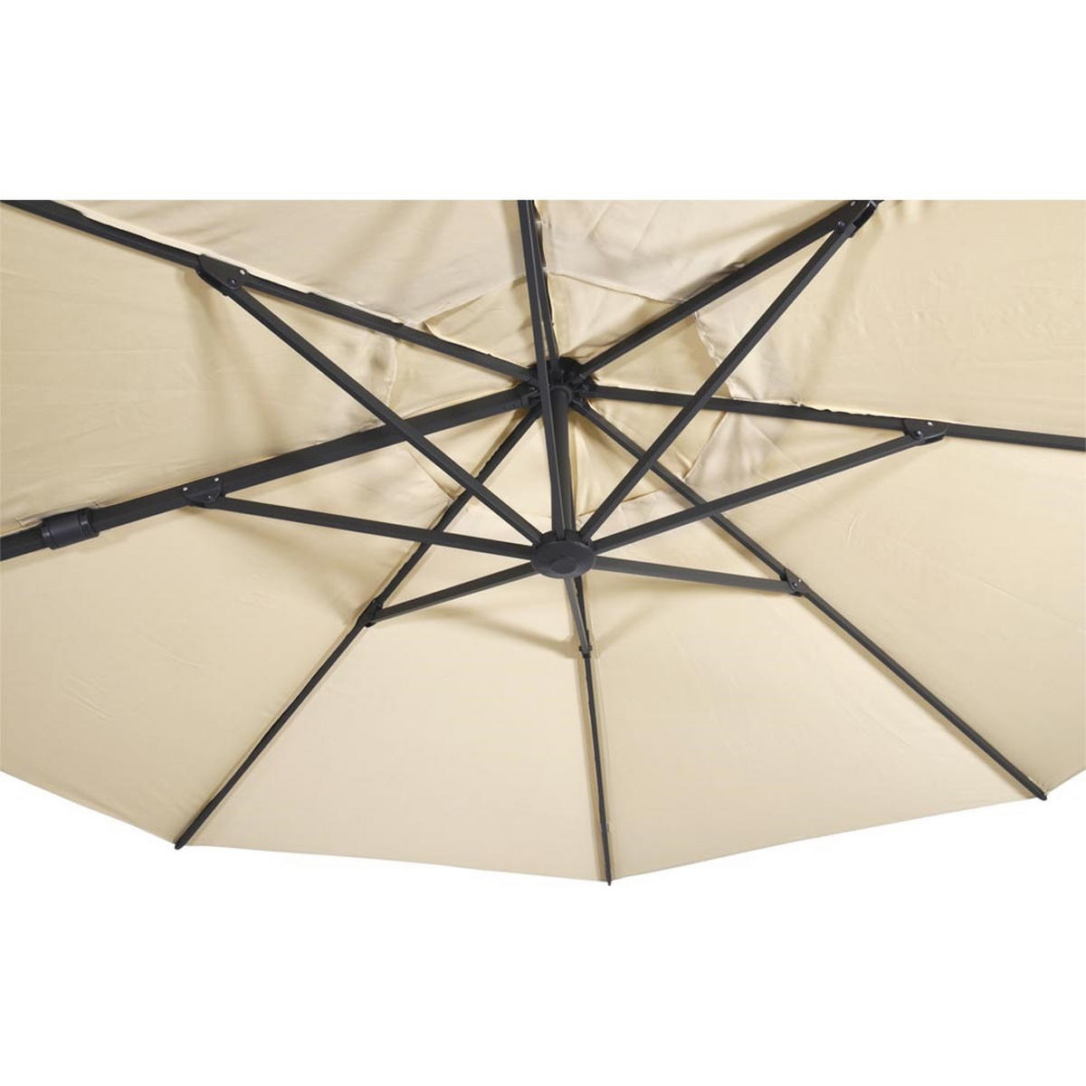 SONNENSCHIRM ZUM AUFKLAPPEN VirgoFlex - Beige - 350/350/ cm - Beige, Textil (350/350cm) - Lesli Living