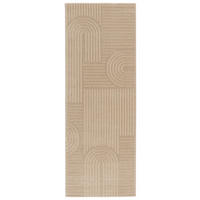BOHO-TEPPICH Beige 80x220 cm - Beige, Textil (80/220cm) - Tesso Living