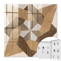 SCHLÜSSELBOX Weiß 30x30 cm – Türöffnung nach rechts - Holzstern - Braun, Metall (30/30/5cm) - TULUP