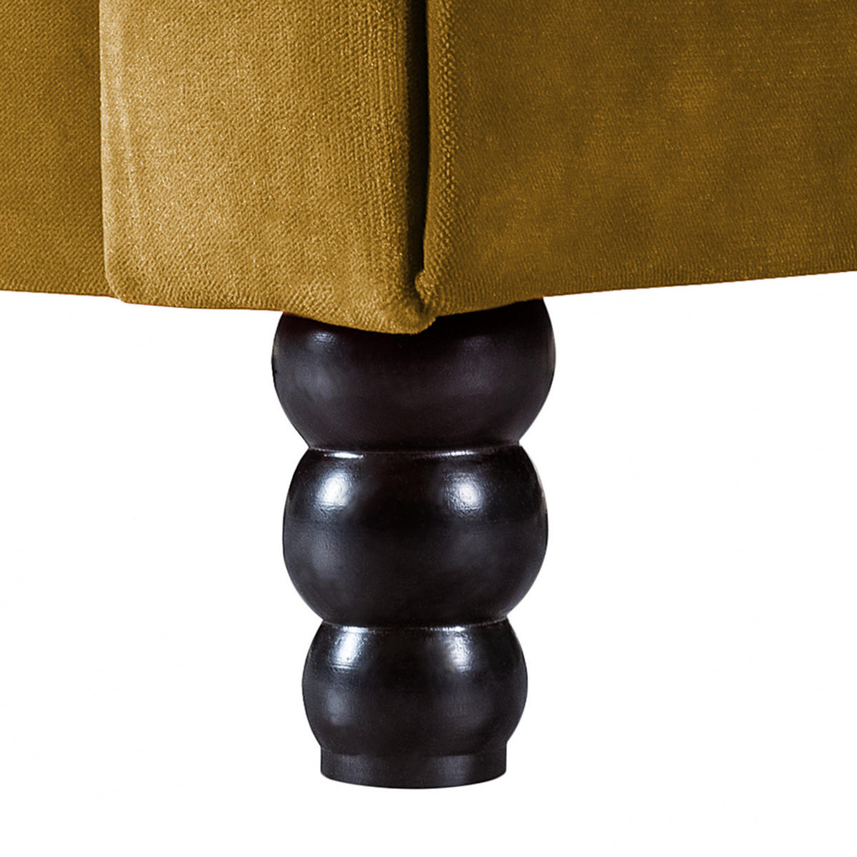 2-SITZER SOFA - Gelb/Schwarz, Holz/Buchenholz (185/84/79cm) - home24