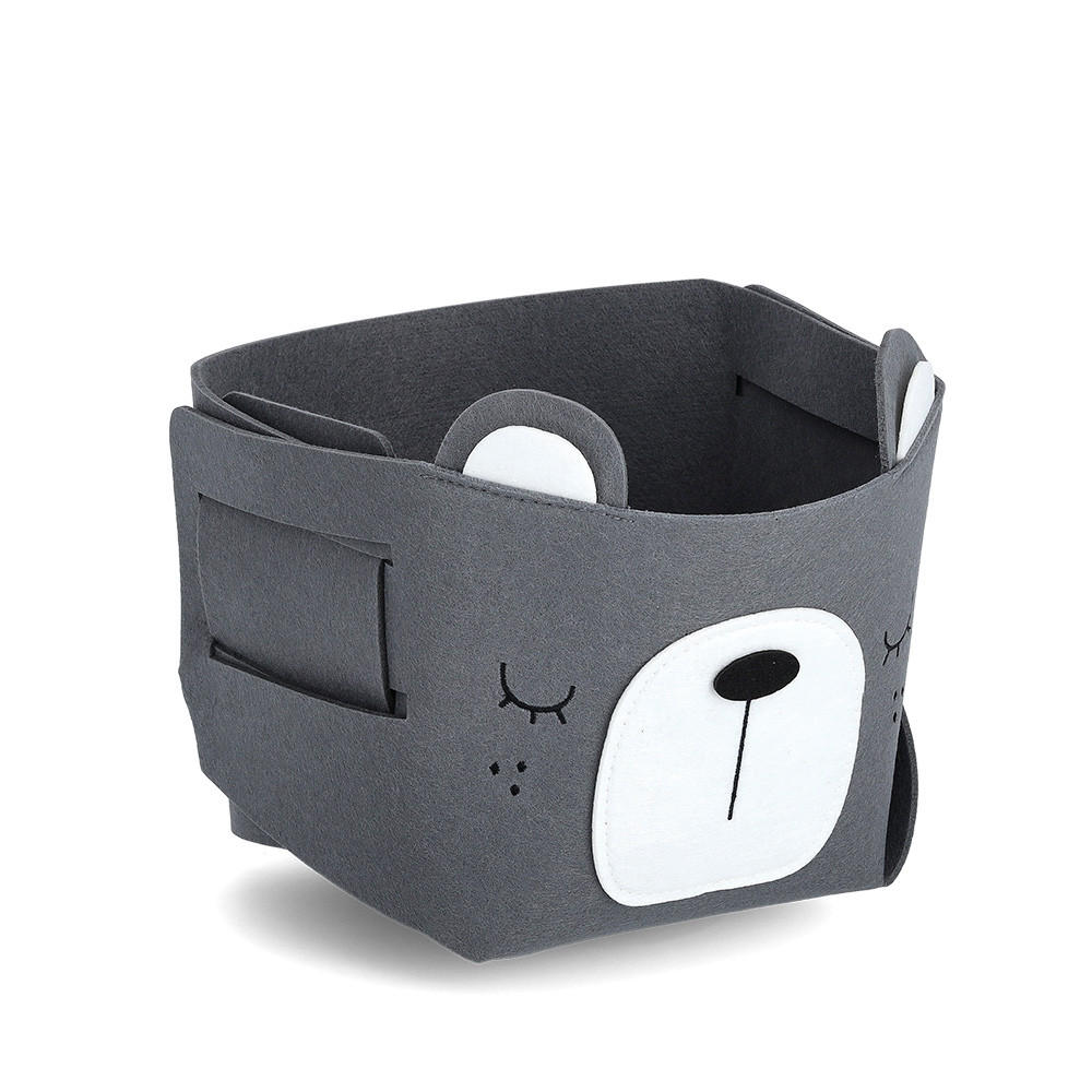 AUFBEWAHRUNGSKORB Bär - Filz, Grau - Grau, Textil (21/21cm) - Zeller Present