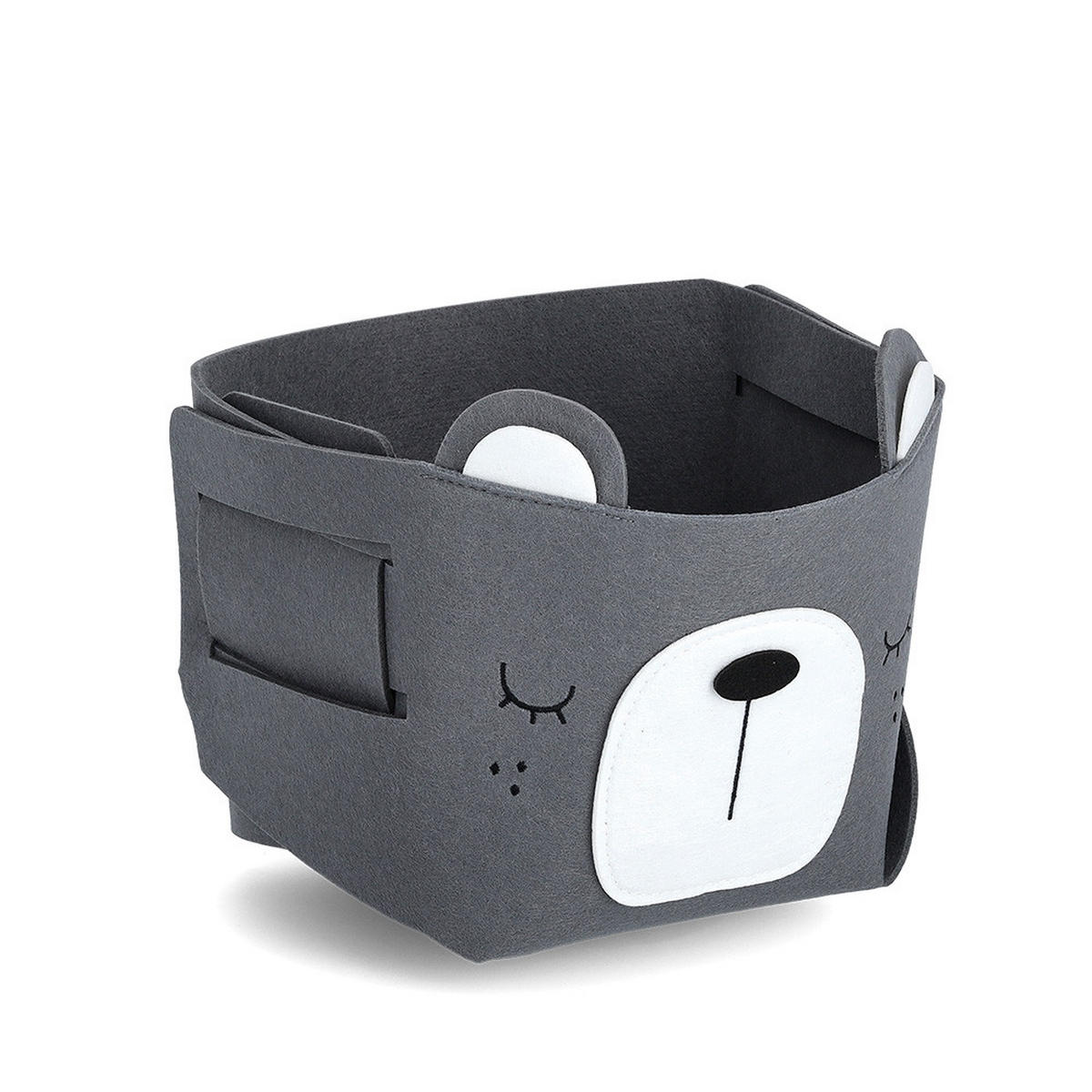 AUFBEWAHRUNGSKORB Bär - Filz, Grau - Grau, Textil (21/21cm) - Zeller Present