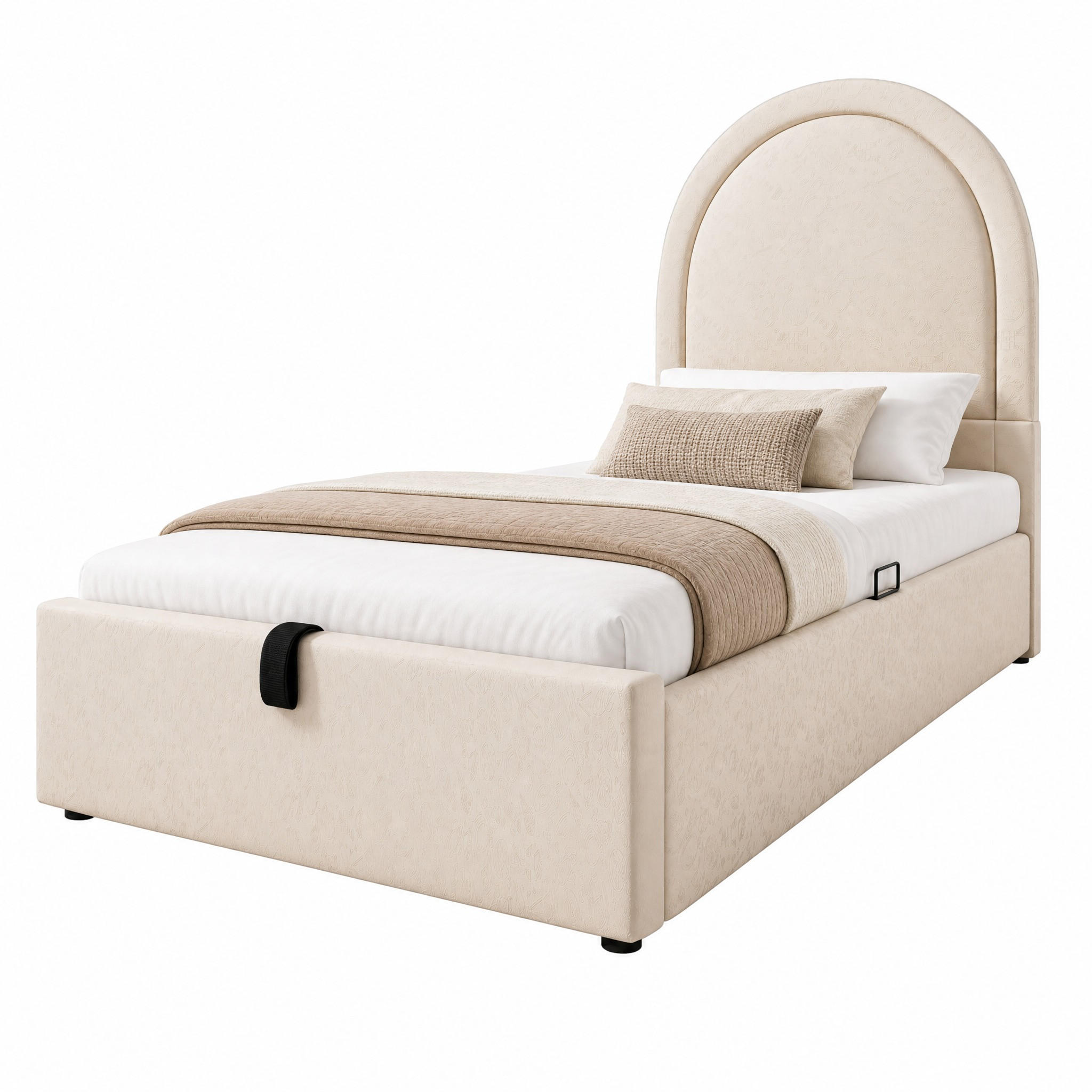 Beauniv Polsterbett Beige 90x190 cm