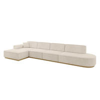 ECKSOFA Ottomane Links IREA-L3-v2 - 403x165x81 cm Beige - Beige, Holzwerkstoff/Textil (403/165cm) - ALTDECOR