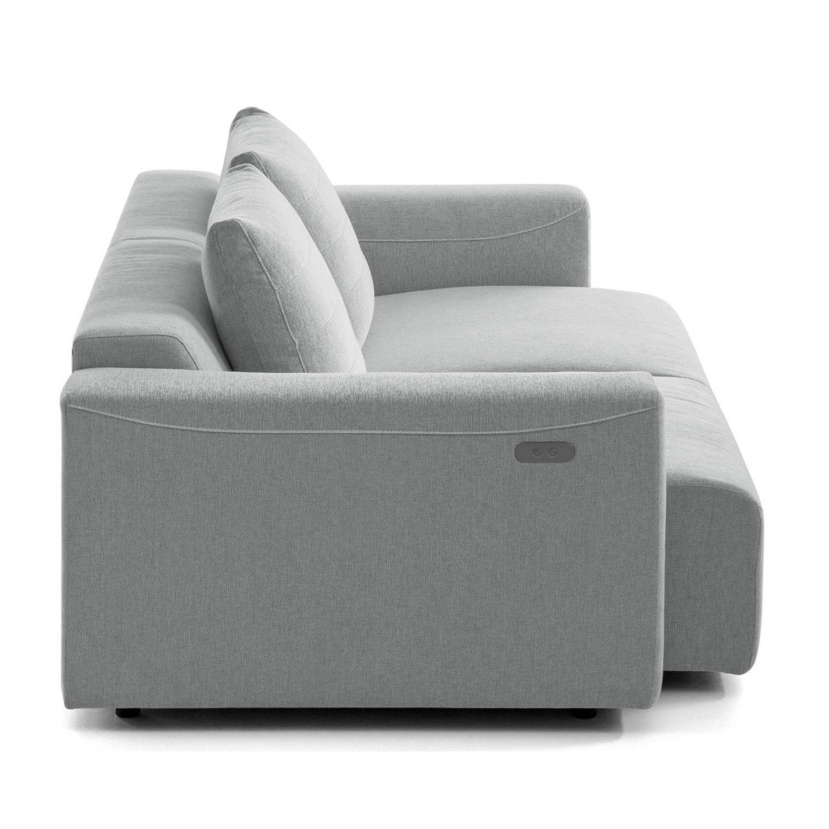 2,5-SITZER SOFA - Webstoff - Multicolor/Hellgrau, Textil (199/83/100cm) - home24