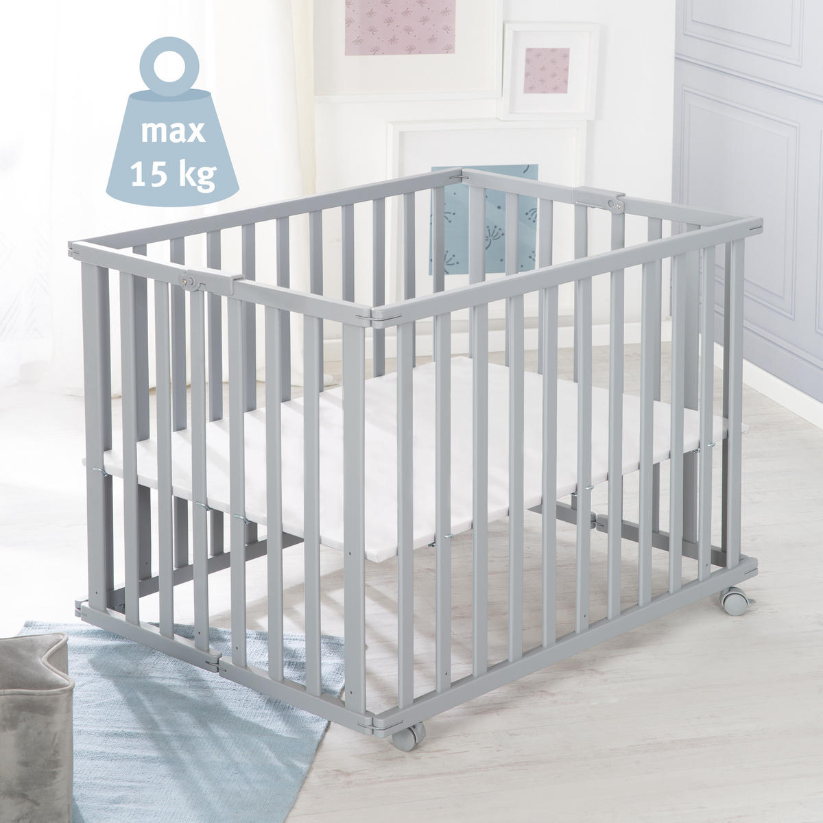LAUFGITTER KLAPPBAR taupe - Taupe, Holzwerkstoff (74/72.5/100cm) - Roba