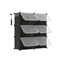 SCHUHREGAL YAOUNDE - Schwarz, Metall (124/94/32cm) - Hansiro
